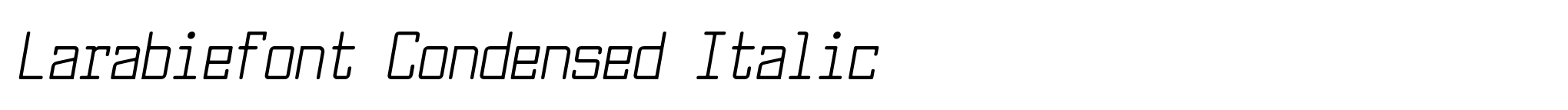 Larabiefont Condensed Italic image